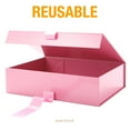thumbnail image 4 of BAKIPACK Large Gift Box with Ribbon for Mothers Day, Pink Gift Box with Magnetic Lid for Gift, 13x9.7x3.4 inches, 4 of 8