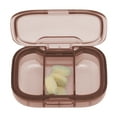 thumbnail image 2 of Unique Bargains 1 Pc Pill Case 3 Grid Portable Pill Box Clear Coffee Color, 2 of 6