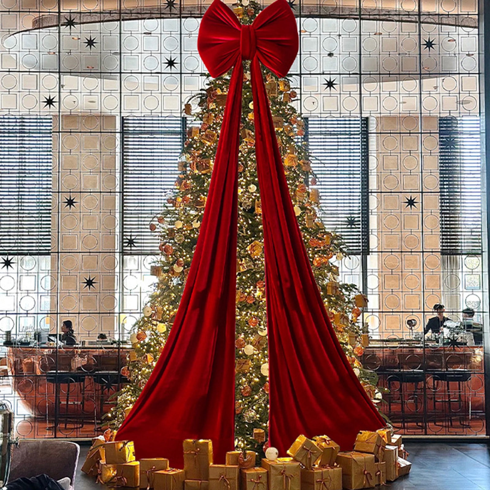 Giant Bows Christmas Ornament Christmas Bowknot Decorations For Festival Tree Home And Festival