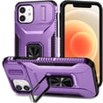 thumbnail image 1 of Funda para GANGXUN iPhone 12 - Soporte metálico, Función magnética, Morado, 1 of 5