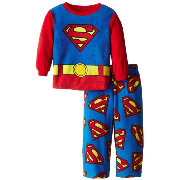DC Comics Ensemble Pyjama Garçon Superman Polaire, Tailles 4-10