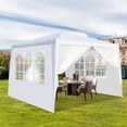 thumbnail image 1 of Ktaxon Tente de Réception 10'x10 Pieds pour Mariage, Fête en Plein Air avec 4 Parois Latérales Blanc, 1 of 9