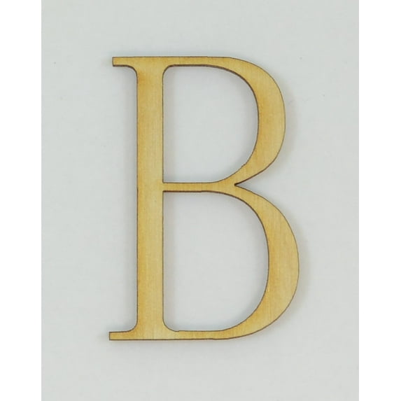 1 Pc, 6 Inch X 1/8 Inch Thick B Fangsong Font Wood Letters Easy To Paint Or Decorate