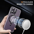 thumbnail image 6 of Phone Case for Apple iPhone 15 Pro (6.1") Magnetic Hybrid Compatible with MagSafe High Quality Full Raised Camera Lens Protection Cover [ Clear + Black ], 6 of 8