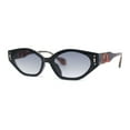 thumbnail image 2 of Mod Inset Lens Elegant Cat Eye Plastic Fashion Sunglasses Black Tortoise Smoke, 2 of 4