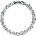 thumbnail image 2 of Sterling Silver Cr. Emerald & Diamond Ring, 2 of 7