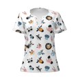thumbnail image 3 of Naloa Cartoon Animals Print T-Shirts Short Sleeve V Neck Tees for Women Fashion Tops Trendy Lightweight Soft Casual Summer Outfits Clothes, 3 of 5