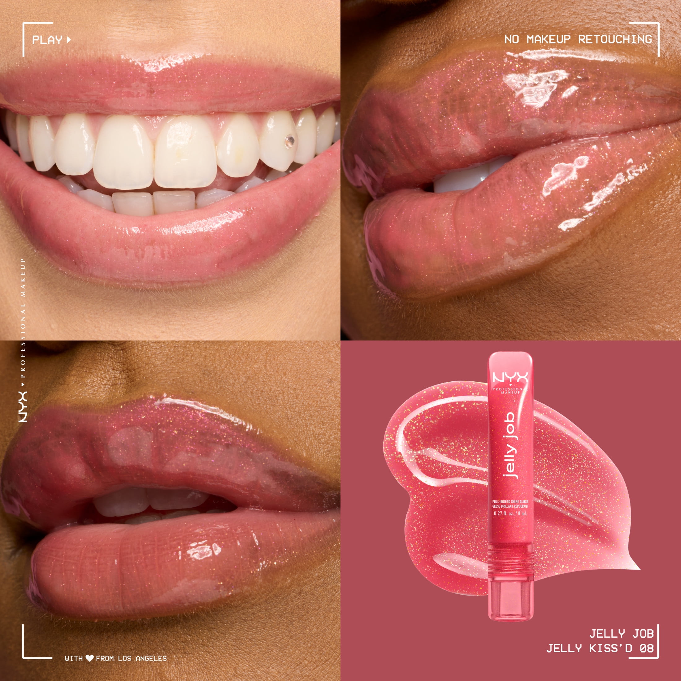 NYX Professional Makeup Brillant à lèvres intense et éclatant Jelly Job