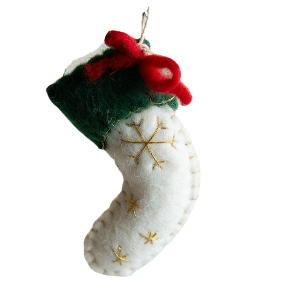 Bewildely Colgador de pared para decoración de árbol de Navidad Kits de decoración para fiestas Media blanca Bewildely HA069395-03