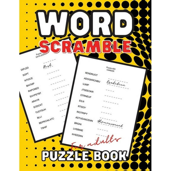 Word Scramble Puzzle Book For Adults : Word books for adults - Challenging Word Search Books For Adults - Word Find Game - Wordsearch Puzzles - Word Search Books for Adults - Adult Word Find (Paperback)