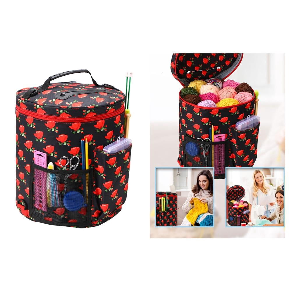 Crochet Bag Crochet Craft Organiser Knitting Bag for Crocheting & Knitting Supplies, Portable Yarn Storage Organiser