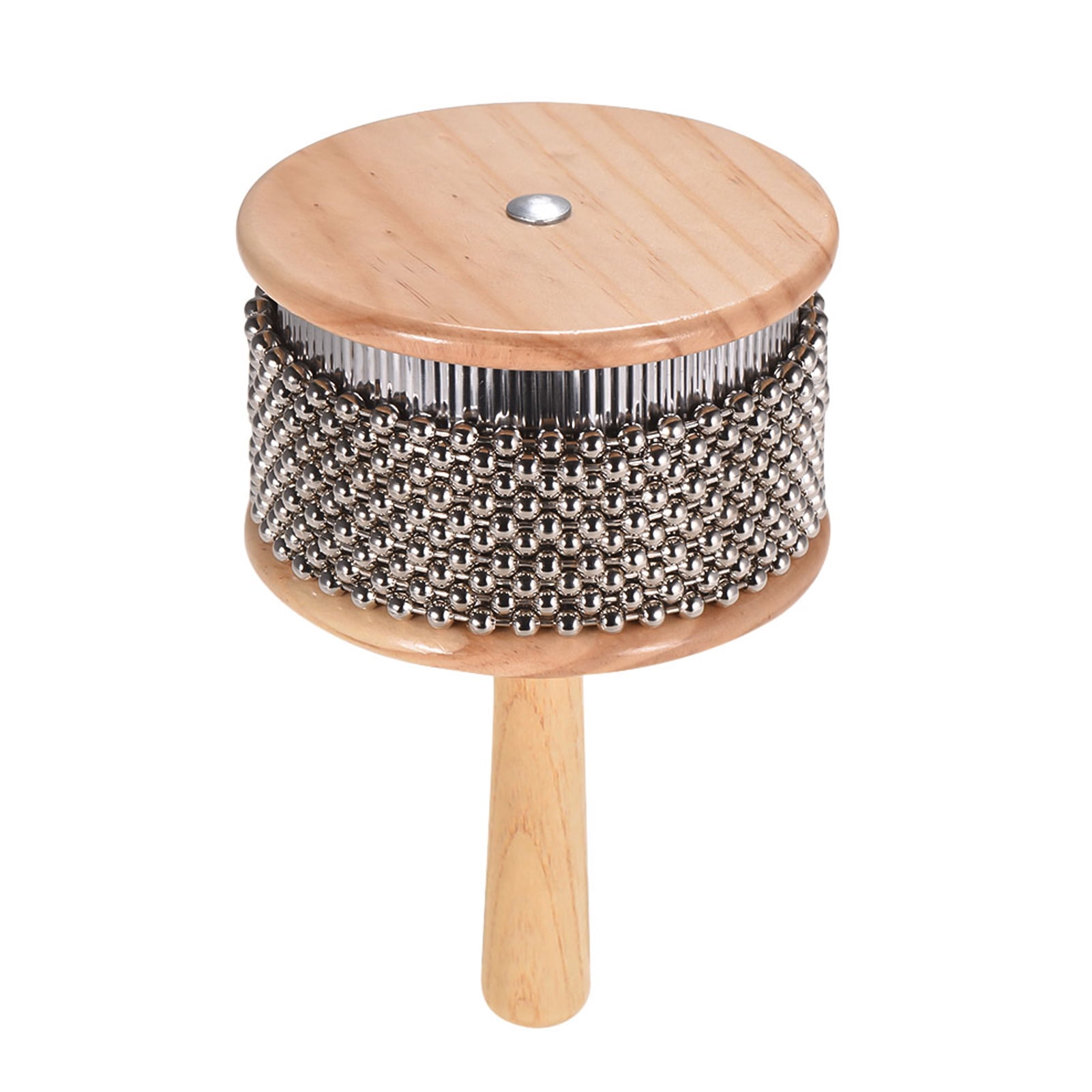 Nino Percussion NINO702 Kids Wooden Cabasa with Stainless Steel Beaded Chain and Cylinder for Classroom Band/Music 