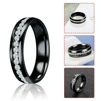 KDSJSXW Rose Gold Ring Vintage Pumpkin Truck Wreath-Acrylic Holiday Door Frame Garland Decoration Decor Ring for Women Wedding Bands for Women Rose Gold Ring(Black,11)