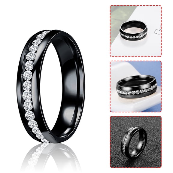 KDSJSXW Non Tarnish Gold Rings Vintage Pumpkin Truck Wreath-Acrylic Holiday Door Frame Garland Decoration Decor Wedding Ring Silver Rings for Women Non Tarnish Gold Rings(Black,9)