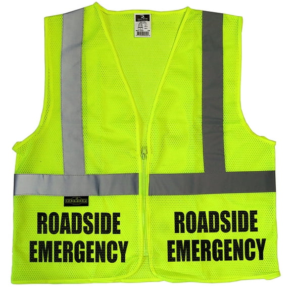 Roadside Emergency safety vest, AAA roadside assistance, High Visibility vest