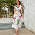 thumbnail image 5 of Flamingo Pattern Pattern Design Sleeveless Dress Summer Clothes for Women Women's Clothing 2025, 5 of 7