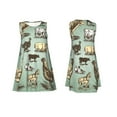 thumbnail image 7 of Honeii Vintage Farm Animals Print Women's Sleeveless Dress, Loose Fit Casual Dress for Women, Summer Fashion Dress, 7 of 7