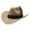 Khaki, variant on SRZYMJ Western Cowboy Cap for Men Women, Classic Wide Brim Fedora Cowgirl Hat
