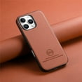 thumbnail image 2 of Dteck Case for iPhone 15,Slim Premium Canvas Grain PU Leather,Soft TPU Bumper,Non-Slip Anti-Scratch Shock-Absorbent,Protective Phone Cover for iPhone 15,Brown, 2 of 8