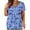 Blue summer tops, variant on Wycnly Summer Tops Summer Plus Size Tops Henley Shirts for Women Fashion Tie Dye Summer Button up Tunic Tops V Neck Short Sleeve Lightweight Ladies Blouses