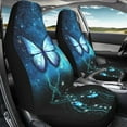 thumbnail image 3 of Yuyamidu Bling Butterfly Car Seat Covers for Front Seats Blue Bucket Seat Covers Universal Fit for SUV Truck Sedan Front Seat Cover, 2 PCS Set, 3 of 7