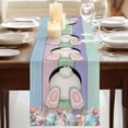 thumbnail image 3 of Table Runners 90 Inches Long Dress Scarves, Easter Bunny Farmhouse Coffee/Dining/Kitchen Table Runner for Living Room, Eggs Cute Rabbit Floral Colorful Country Wooden 13x90 Inch, 3 of 9