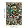 thumbnail image 5 of 2D Flat/ Window banner, no skull design pattern, 31.5x 47.2 inches (80x120cm), fashionable 2D pattern, autumn gratitude for the dead Halloween window banner, home kitchen window outdoor courtyard law, 5 of 5