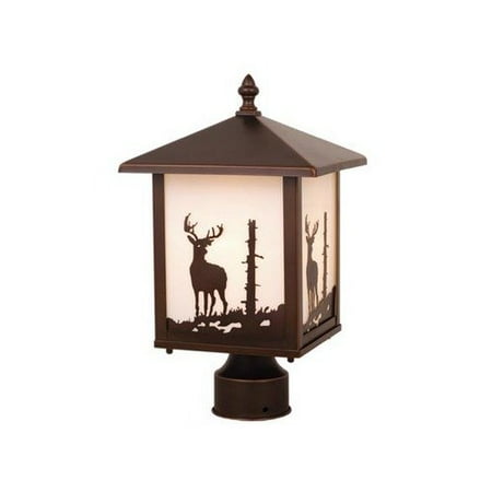 Vaxcel Yellowstone Deer 1 Light Outdoor Post Lantern
