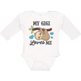 thumbnail image 3 of Inktastic My Gigi Loves Me with Sloth and Hearts Boys or Girls Long Sleeve Baby Bodysuit, 3 of 5