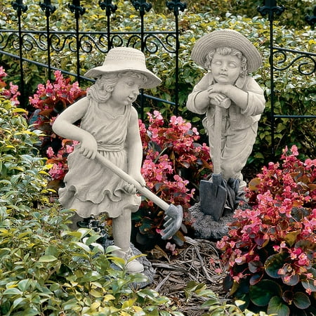 Stone Sculpture Supplies - Design Toscano Young Gardeners Sculpture Set