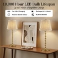 thumbnail image 4 of Bell + Howell Cordless Rechargeable LED Table Lamp Touch Control Dimmable 3 Modes USB-C Twisted Base Taupe, 4 of 10