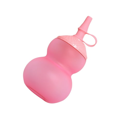 

Skpblutn Kitchen Product Cute Water Bottle Gourd-Shaped Beverage Water Bottle for Adults and Children Straws Pink