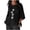 Black-Shirts, variant on Jsaierl 3/4 Sleeve Cotton Linen Womens Tops Plus Size Round Neck Shirts Boho Print Ladies Blouses Work Holiday Tunic Top S-2XL