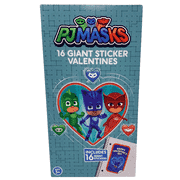 PAPER MAGIC GROUP PJ Masks Giant Sticker Valentines, 16-Count
