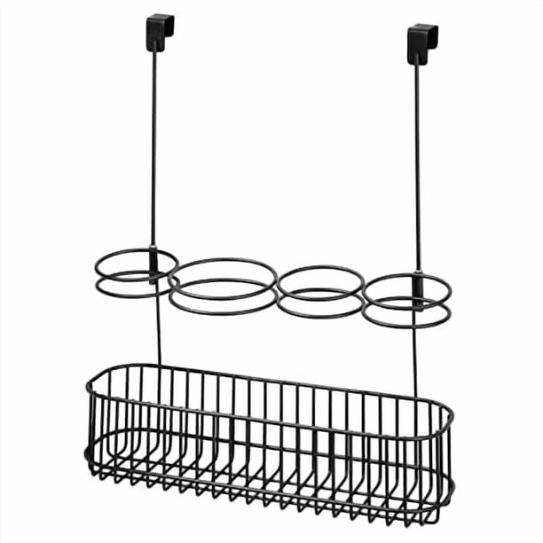 Organizador de almacenamiento para baño mDesign Concerto Black Metal