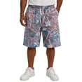 thumbnail image 4 of Havenx Men's Shorts Leaf Camo Print Drawstring Short with Pockets Elastic Waist Short Pant Lightweight Workout Athletic Running Basketball Clothing,Sky Blue 4XL, 4 of 5