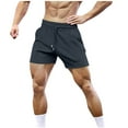 thumbnail image 2 of Workout Shorts for Men Shorts Athletic Slim Fit Shorts Mens Lightweight Shorts Summer Clothes for Men Short Shorts Men Beach Shorts Men Mens Athletic Clothes, Black, XL, 2 of 5