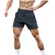 thumbnail image 1 of Pantalones Cortos para Hombre Cintura Elástica con Bolsillos Color Sólido Casual Suelto Pantalones de Ejercicio, Cordón de Moda para Correr, Trabajo Y Uso Diario, 1 of 5