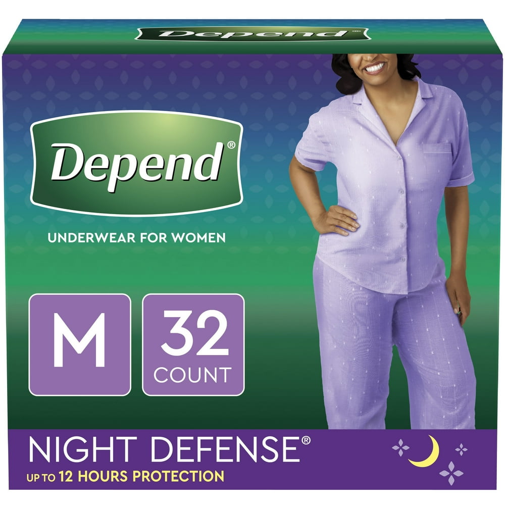 Depend Night Defense Incontinence Underwear for Women, Overnight