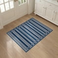 thumbnail image 3 of ODIKA Striped Multi Navy Band Layout Maritime Inspired Motif Sriped for Home Office, Hallway, Laundry Room, Non-Slip Chair-Friendly, 3 of 7