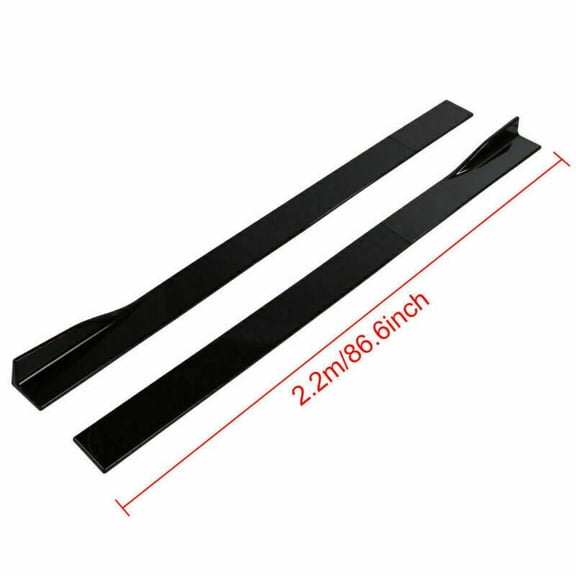 Gloss Black Side Skirts Extensions Rocker Panel For Honda Civic Sedan 2022-2026