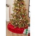thumbnail image 2 of Momeni Furry Tree Skirt Machine Made Area Rug in Red Round 5' X 5', 2 of 3