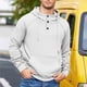 thumbnail image 1 of pstuiky camisa de manga larga para hombre, Sudadera con capucha y manga larga para hombre, estilo informal, deportiva, con cordón y bolsillos, de color liso y a la moda tops de invierno para hombre s, 1 of 5