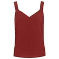 thumbnail image 3 of Babysbule Women's Tops Women's Sleeveless V-Neck Solid Color Block T-Shirt Loose Casual Tank, 3 of 4