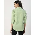 thumbnail image 4 of Moomaya Cuff Sleeves Spread Collar Cotton Shirt - Women's Casual Printed Shirt, 4 of 9