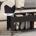 thumbnail image 3 of Yaheetech 39.5in Lift Top Coffee Table w/ Storage & 2 Open Shelves for Living Room, Black, 3 of 9