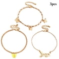 thumbnail image 2 of Bangcool Chaîne Cheville Papillon Lettre : 3 Pcs Bracelet Rétro Cheville Bijoux pour Femmes, 2 of 4