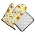 thumbnail image 2 of Bingfone Autumn Theme Print Oven Mitts Pot Holders Set 2 PCS for Kitchen for Cooking Grilling Baking BBQ Pot Holders Cook Essentials, 2 of 7