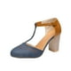 thumbnail image 2 of Zapatos de tacón grueso con hebilla hueca para mujer, sandalias de bomba a juego de colores Wmkox8yii  shjk4030, 2 of 7