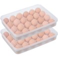 thumbnail image 1 of Porta huevos OJYUDD, contenedor de plástico apilable para 48 huevos, 1 of 7
